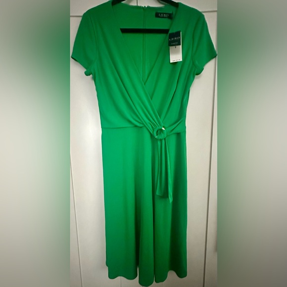 Polo Ralph Lauren Vibrant Green Jersey Dress - Picture 1 of 5